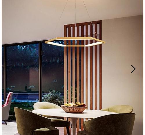 نجف مودرن ذهبي اصفر قطر 60سم30وط