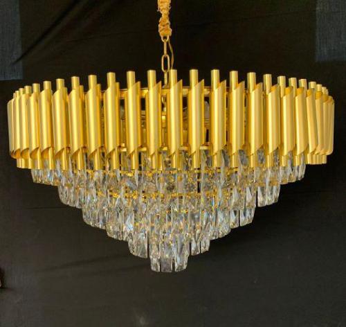 نجف مودرن كرستال مواصير ذهبي