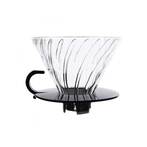 قمع V60 زجاجي مقاس 02 قاعدة دائرية