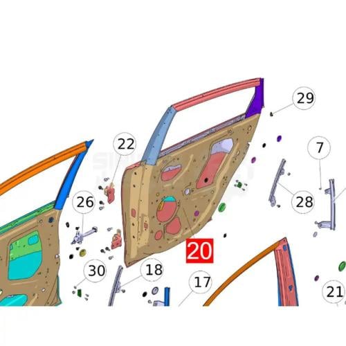 باب خلفي يمين شانجان ايدو بلس 24-25