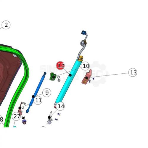 مساعد باب شنطه كهربائي يسار شانجان سي اس 35 بلس 23...