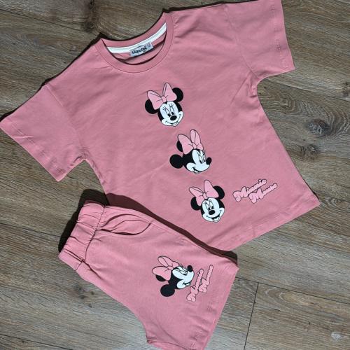 طقم شورت ميني ماوس وردي