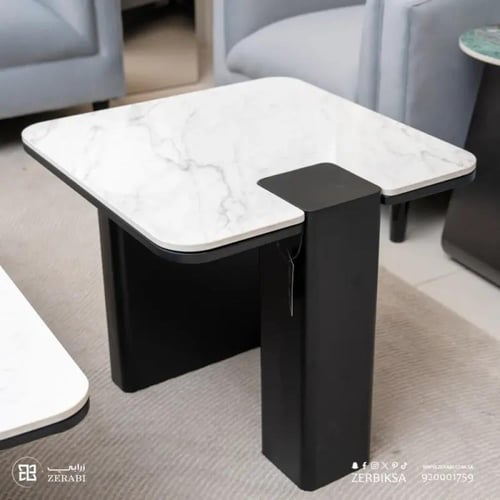 طاولة قهوة رخام مربعة
