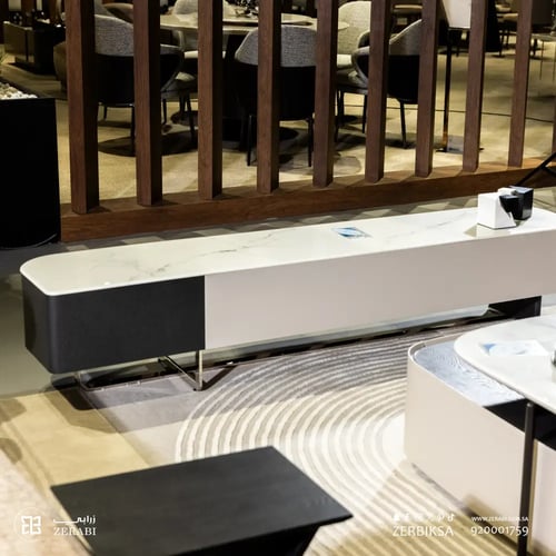 طاولة تلفزيون رخامية عصرية