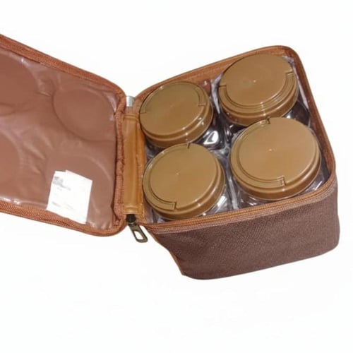 شنطة علب بهارات 4 قطع كوفي