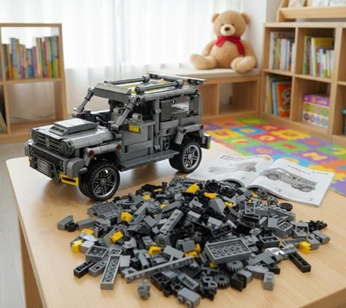 مجموعة مكعبات بناء السيارة الخارقة