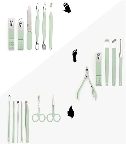 طقم العناية بالاضافر مخمل كبير