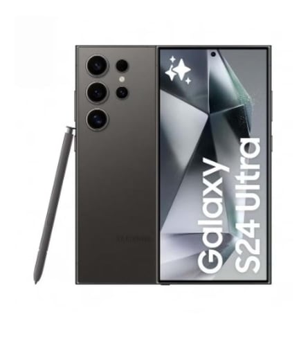 هاتف Galaxy S24 Ultra ثنائي الشريحة بلون أسود تيتا...