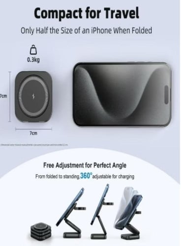 شاحن لاسلكي 5 في 1 متوافق مع MagSafe