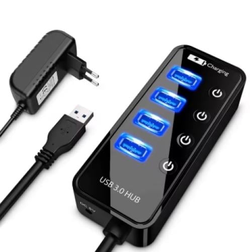 USB HUB 3.0 4 Port شاحن الهاتف الذكي متعدد لأجهزة...
