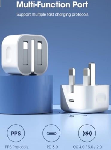 شاحن آيفون سريع الشحن | محول طاقة USB-C بقوة 20 وا...