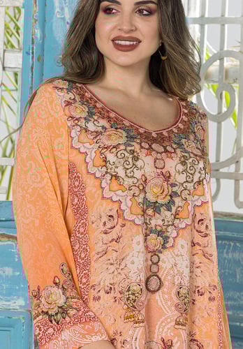 جلابية حرير كريب