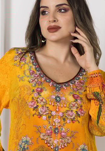 جلابية حرير كريب