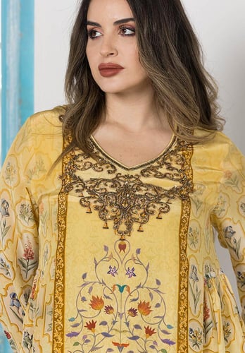 جلابية حرير كريب