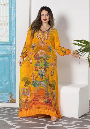 جلابية حرير كريب