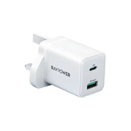 Raf Power wall charger with two ports, 20-watt pow...
