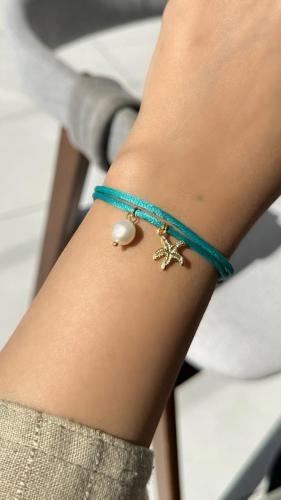 اسوره باضافه نجمه البحر (مطليه ذهب ) و لولو طبيعي/...