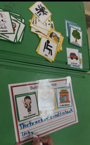 Building sentences activity