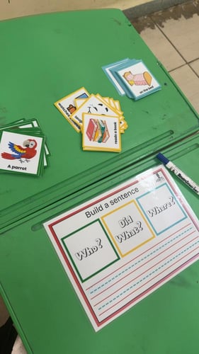 Building sentences activity