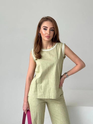 طقم كاجوال اخضر نعناعي