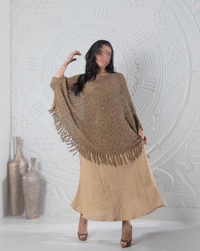 طقم قطعتين فستان و سويتر تريكو