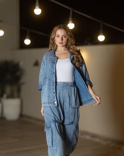 طقم جاكيت و بنطلون جينز