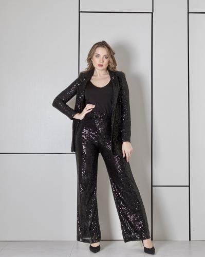 طقم جاكيت و بنطلون بستايل لامع