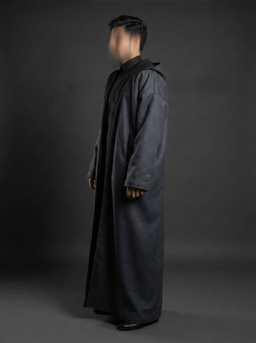 فروه رجاليه دبل فيس رمادي واسود