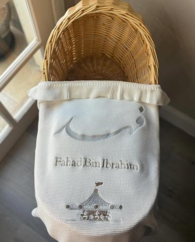 بطانية مواليد اولاد مطرزه بالاسم