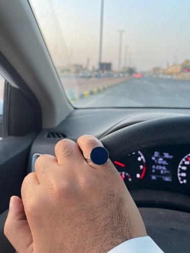 خاتم ملكي فضة شكل دائري