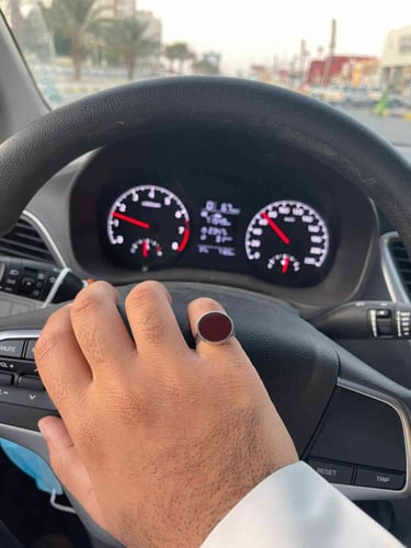 خاتم ملكي فضة شكل دائري