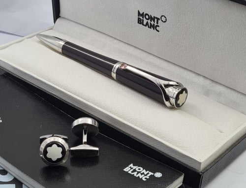 طقم كبك وقلم ماركة مونت بلانك