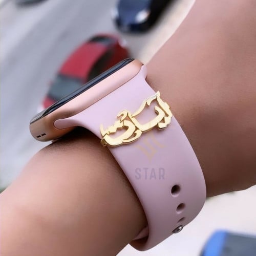 بروش ساعه بالاسم مطلي ذهب
