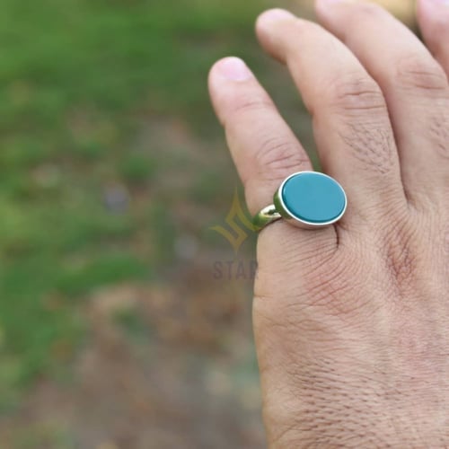 خاتم رجالي فاخر مطعم بحجر الاونكس