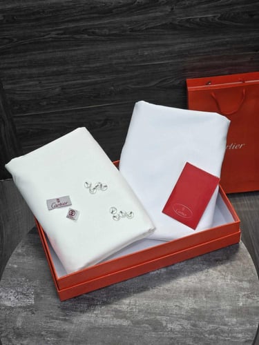 طقم هديه العيد قماش وشماغ ماركة حسب اختيارك