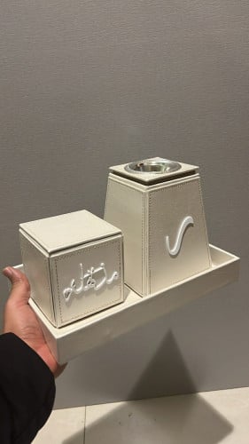 طقم مباخر جلد بالاسم والحرف