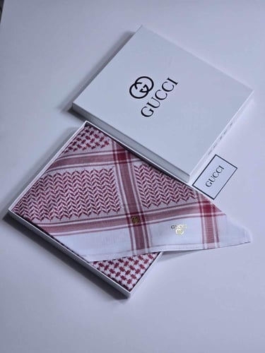 شماغ قوتشي الاحمر الفاتح - اصدار فاخر بأحدث تشكيلة