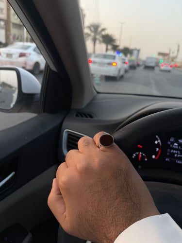 خاتم ملكي فضة شكل دائري