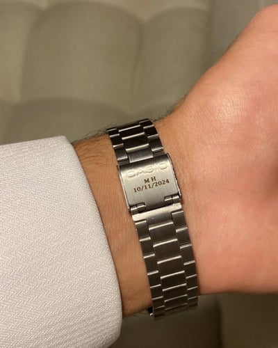 ساعه كاسيو LTP رجالية مع نحت ليزر