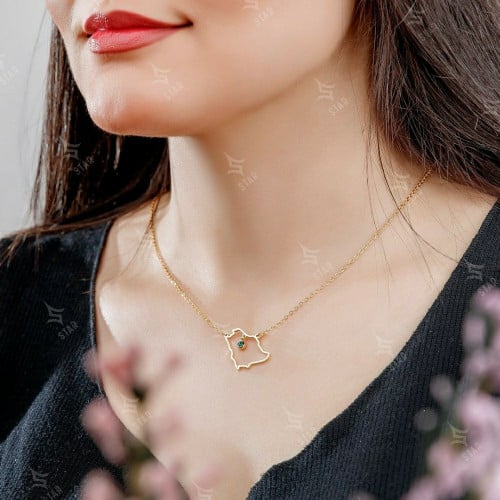 سلسال خريطة المملكة مع فص اخضر