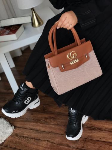 طقم شنطة وشوز نسائي ماركة قوتشي