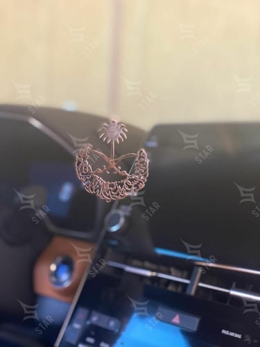 ميدالية سيارة سيفين ونخله فضي