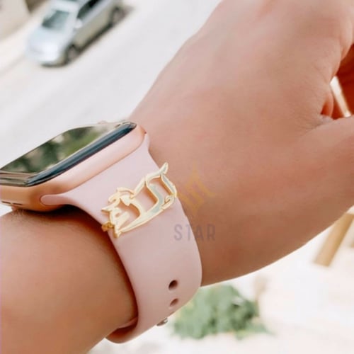 بروش ساعه بالاسم مطلي ذهب