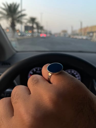 خاتم ملكي فضة شكل دائري