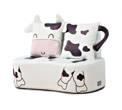 كنب مزدوج حيوانات - أبيض