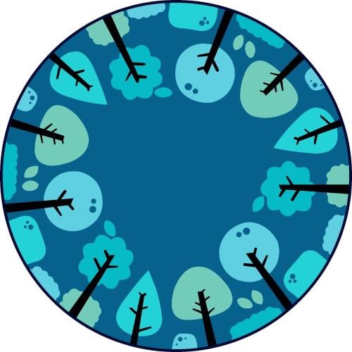 سجادة الغابة الهادئة الدائرية