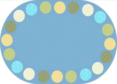 سجادة الأنشطة البيضاوية الفاتحة