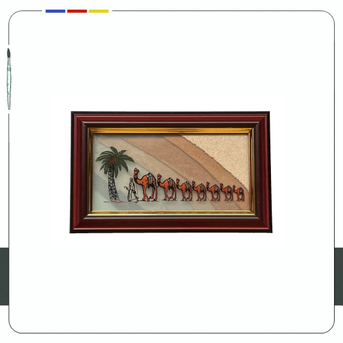 لوحة الابل والرمال