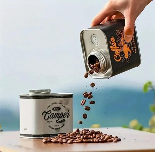 حافظة حبوب القهوة - علبه معدنيه 150g