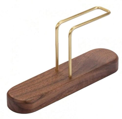 حامل فلاتر خشبي مذهب